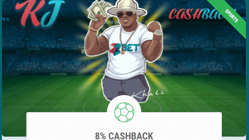 22Bet 8% Cashback bonus banner